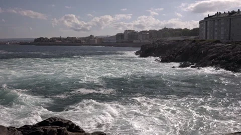 Seaside Symphony: Coastal Harmony in Motion Stock Footage 261682585