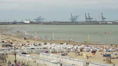 Seaside timelapse with harbour Stock Footage 26949967