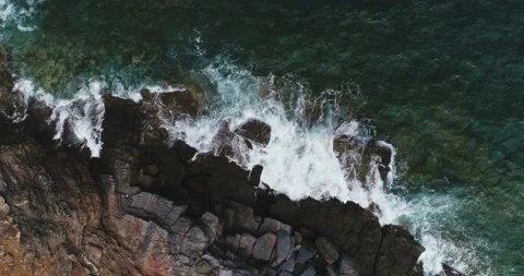 Seaside from the top Stock Footage 99594920