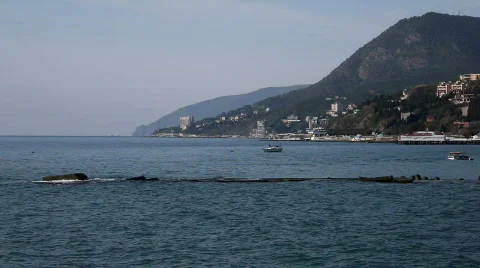 Seaside town Stock Footage 644008