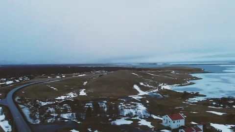 Seaside Town in Iceland_1 Stock Footage 100307806