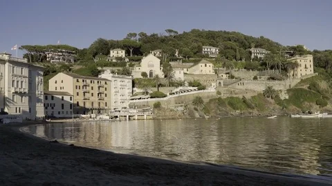 Seaside Town by the Shore Video stock 82844947
