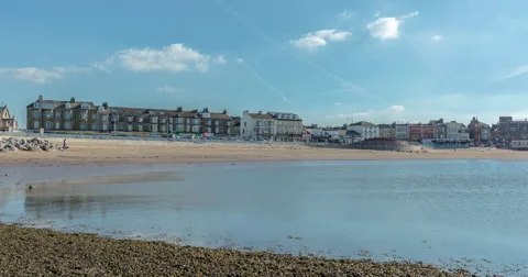 Seaside Town Timelapse Stock Footage 57636328