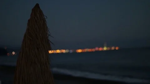 Seaside umbrella Video stock 81619540