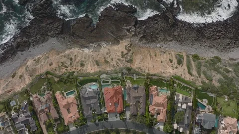 Seaside Upscale Homes Rancho Palos Verdes Drone Aerial Footage 스톡 동영상 335265471