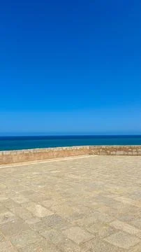 Seaside View with Clear Sky Stock Photos