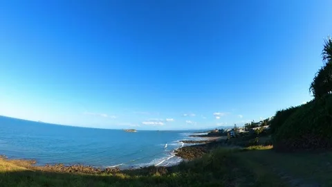 Seaside view from lookout Stock Footage 315388990