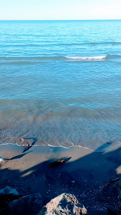 Seaside view in summer Stock Footage 264485028