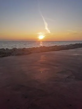 Seaside View at Sunset Stock Photos