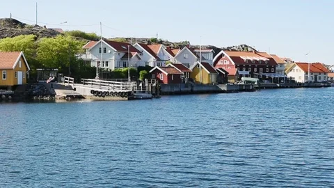 Seaside village Stock Footage 91373642