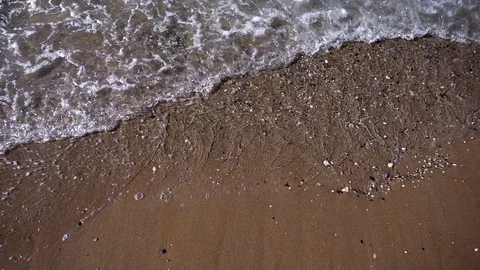 Seaside waves and sand Stock Footage 92848658