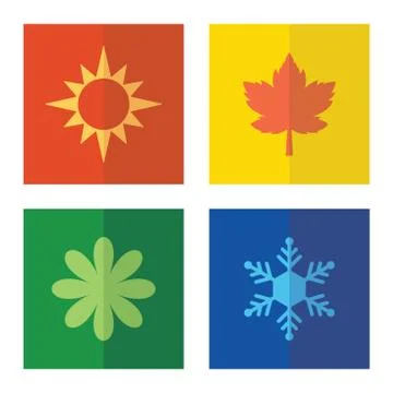 Season Flat Icon Stock Illustration