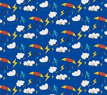 Season seamless pattern Stock Illustration