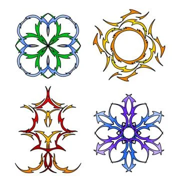 Season tattoos Stock Illustration