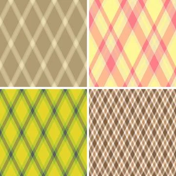 Seasonal argyle pattern set inspired by winter comfort. Suitable for clothing Stock Illustration
