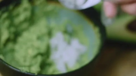 Seasonal macro composition of precise knife work on fresh onion Stock Footage 342141699