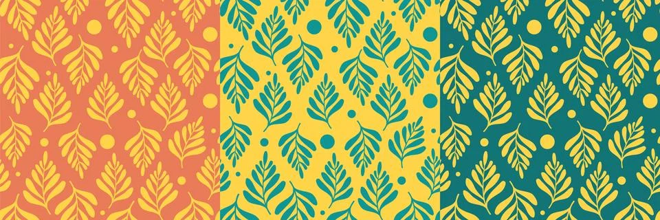 Seasonal pattern Mistletoe branches background. Colorful leaves flat illustra Illustrazione stock