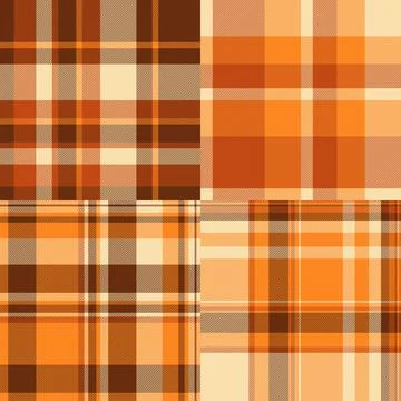 Seasonal plaid bundle tailored for small business products. Ideal for autumn  イラスト素材