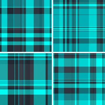 Seasonal plaid pattern pack created for craft projects. Tartan designs fit sc Stock Illustration