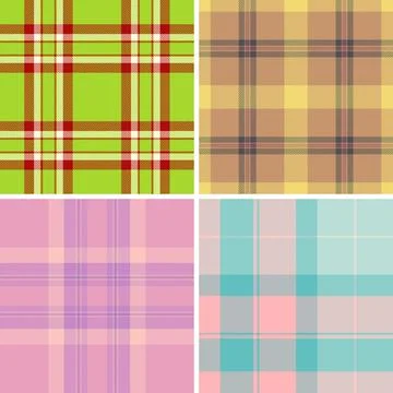 Seasonal plaid pattern pack developed for branding refresh. Thanksgiving tart Stock Illustration