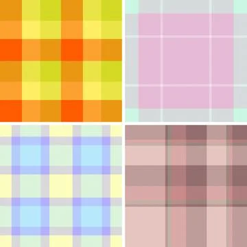 Seasonal plaid pattern pack developed for branding refresh. Thanksgiving ta.. Stock Illustration