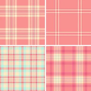 Seasonal plaid pattern pack prepared for printable products. Suitable for pla Illustrazione stock