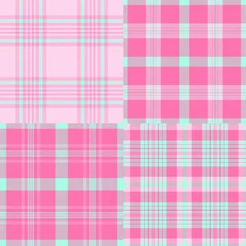 Seasonal plaid pattern set designed for autumn stationery. Tartan backgrounds Illustrazione stock