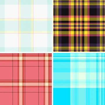 Seasonal plaid pattern set inspired by love and appreciation. Suitable for gr Stock Illustration
