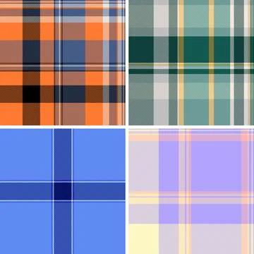 Seasonal plaid pattern set inspired by New Year atmosphere. Perfect for holid Illustrazione stock