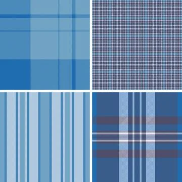 Seasonal plaid pattern set for print shops. Optimized tartan repeats support  Stockillustratie