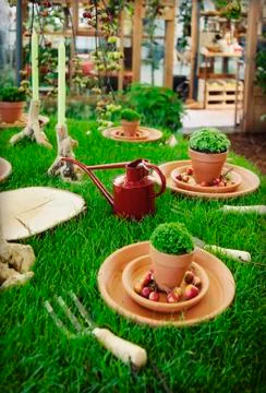 Seasonal table Stock Photos