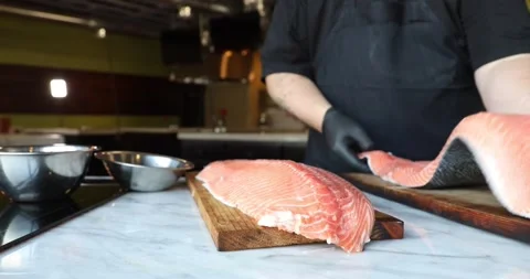 Seasoning a Fish Stock Footage 133816684
