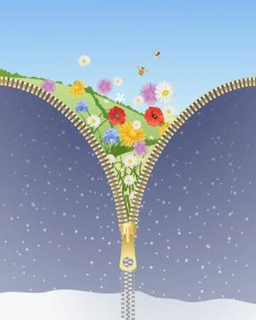 Seasons change Stock Illustration