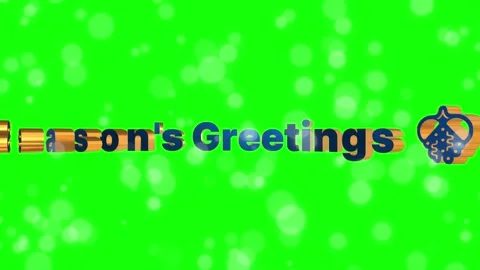 Season's Greetings 3D text animation Stock Footage 340754361