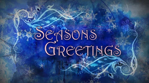 Seasons Greetings Filigrees Stock Footage 32964645