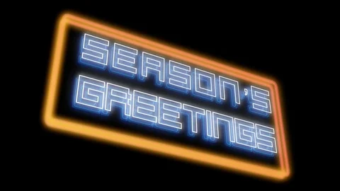 Season's Greetings Floating Stock-Footage 70079961
