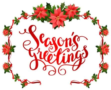 Seasons greetings frame Stock Illustration