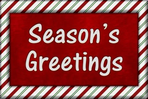 Season's Greetings Message Illustrazione stock