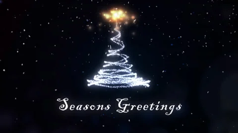 Seasons Greetings Particles Stock Footage 32935520