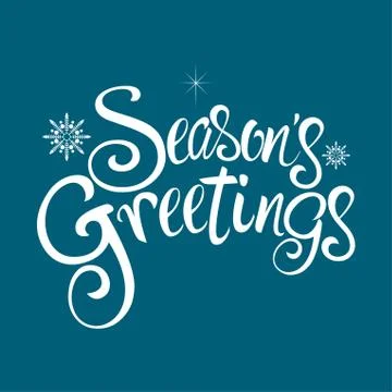 Seasons Greetings Text Stock Illustration
