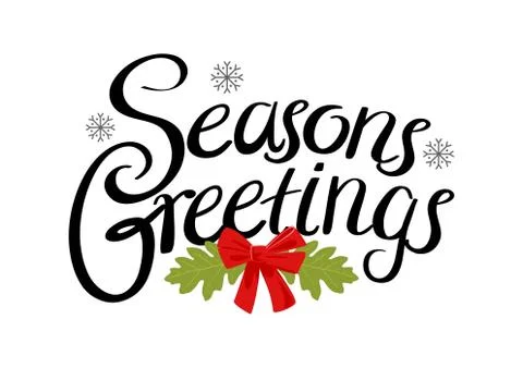 Seasons Greetings Text Stock Illustration