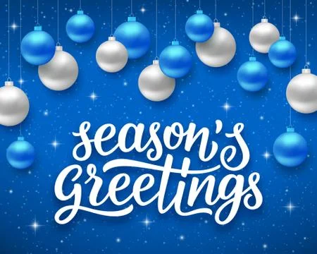 Seasons greetings. Vector background for holidays Stock Illustration