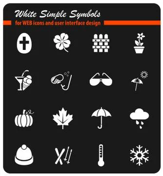 Seasons icon set Illustrazione stock