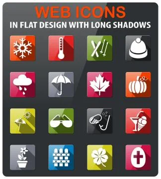 Seasons icon set Stock Illustration