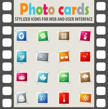 Seasons icon set Illustrazione stock