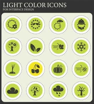 Seasons icon set Illustrazione stock