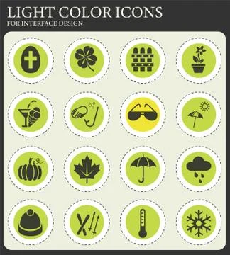 Seasons icon set Illustrazione stock