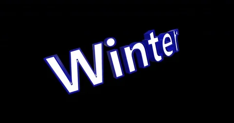 Seasons text loop - black background Stock Footage 83460221