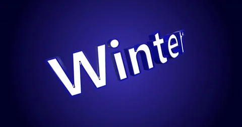 Seasons text loop - blue background Video stock 83457186