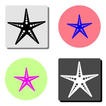 Seastar. flat vector icon Stock Illustration